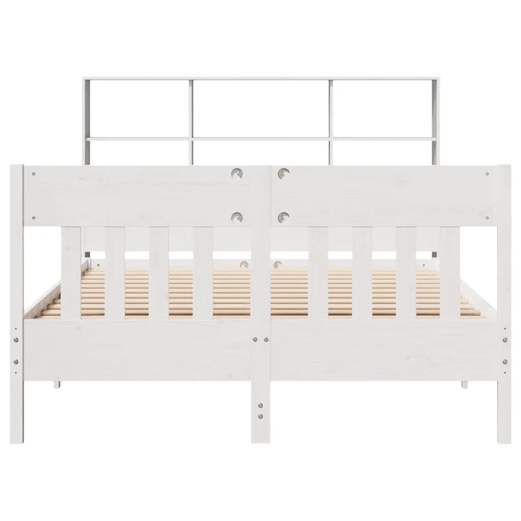 Letto senza Materasso Bianco 120x190 cm Legno Massello di Pino 3323240