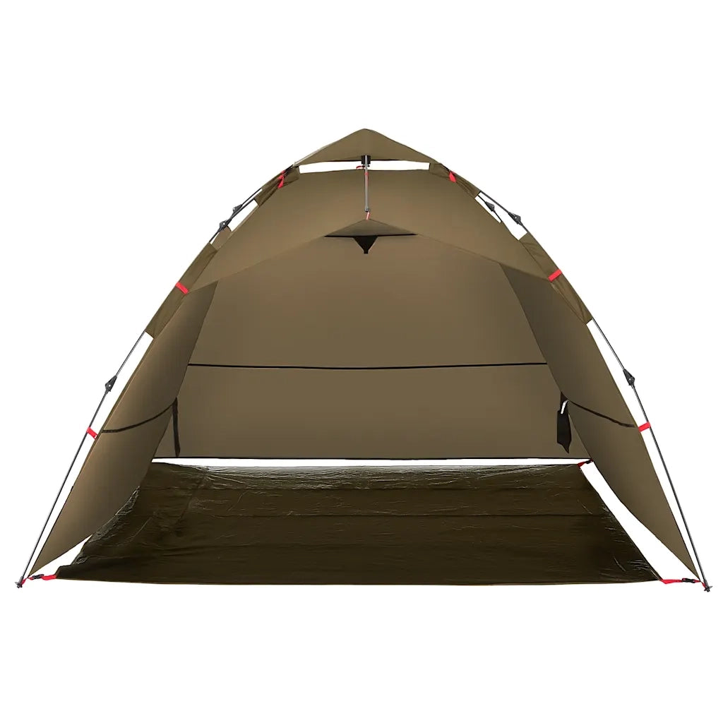 Tenda da Pesca 4 Persone-Tenda da campeggio Verde Oliva a Rilascio Rapido 364239
