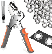 Oogtang Professionale con 300 Inslagringi - Diametro 10 mm - Piastra di Inslag con Piastra Magnetica in Acciaio di Carbonio - Per Vele, Tessuti, Pelli, Cinture, Cappuccioli
