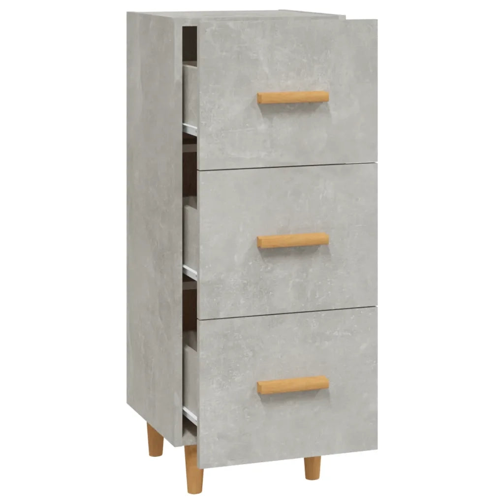 Credenza | Madia | Buffet da pranzo | Armadio da pranzo Grigio Cemento 34,5x34x90 cm in Legno Multistrato