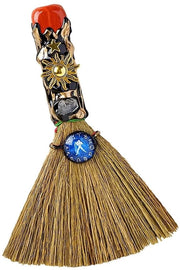 Aspirapolvere a Mano con Setola di Cristallo Roto con Cristallo Rosso