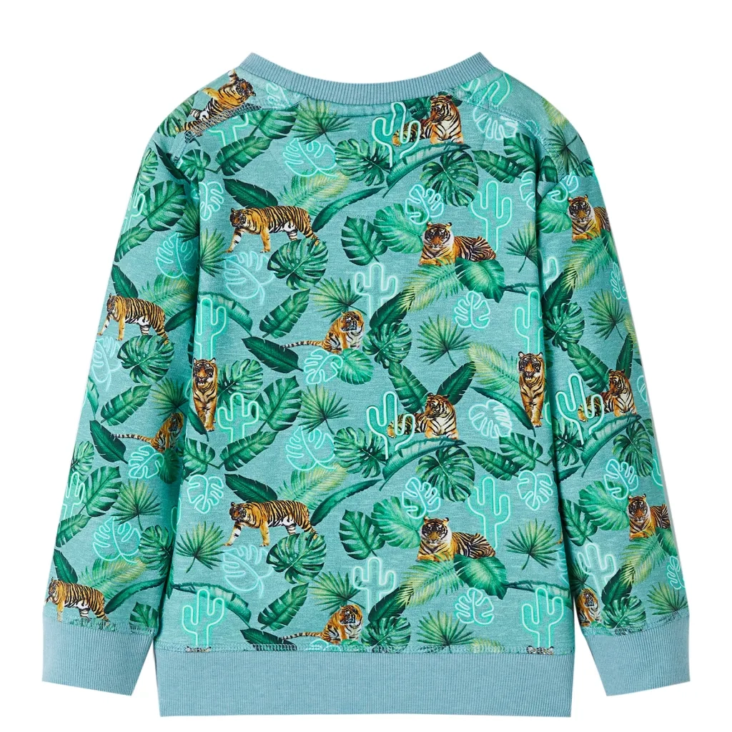 Felpa da Bambino Verde Chiaro MÃ©lange 104