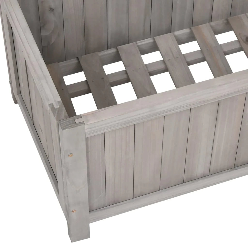 Fioriera a traliccio da giardino 70 x 30 x 135 cm in legno di abete grigio 02_0000876