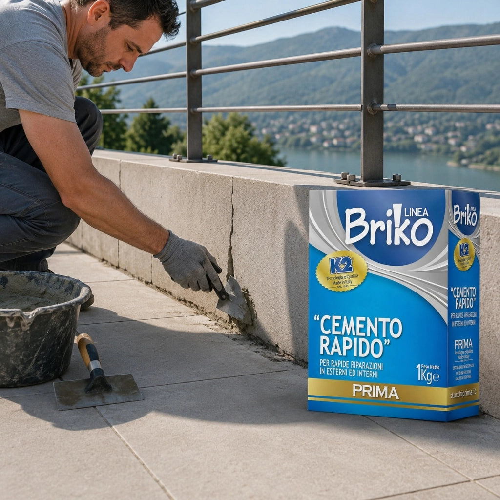 Prima k2 cemento rapido grigio premiscelato linea briko 1 kg