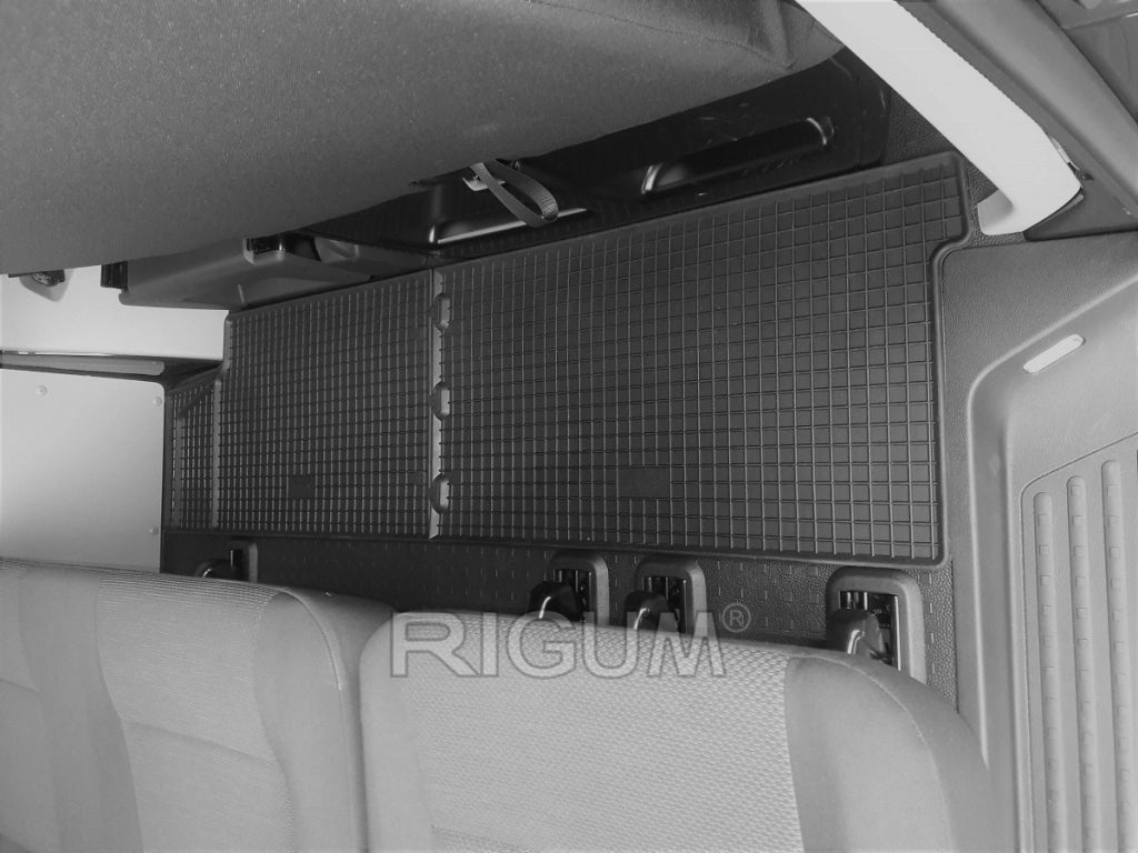 Tappeti in Gomma Transporter Caravelle 2a fila per VW T5 2003-, T6 2015-, T6.1 2019 - 2021