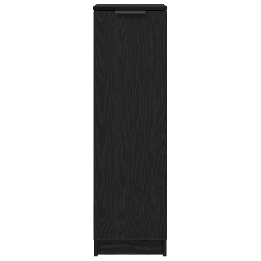 Armadio per scarpe  Nero Rovere 29,5x35x100,5 cm in Legno Ingengerizzato