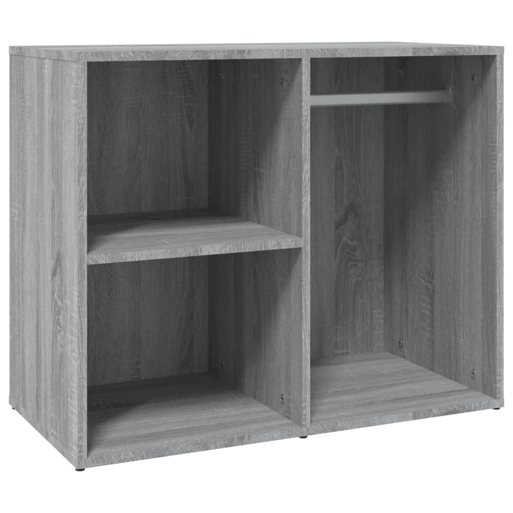 Tavolo da toeletta LED di design con armadietti 60 x 40 x 140 cm legno ingegnerizzato grigio 02_0006323