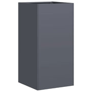 Fioriera moderna 40 x 40 x 80 cm con fondo aperto per una maggiore stabilità realizzata in acciaio laminato a freddo color antracite per uso esterno in giardino 02_0051494