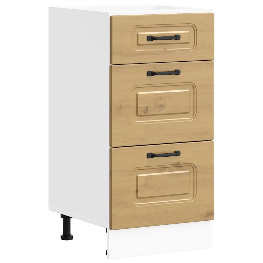 Base da Cucina Kalmar Rovere Artigianale in Legno Multistrato 854249