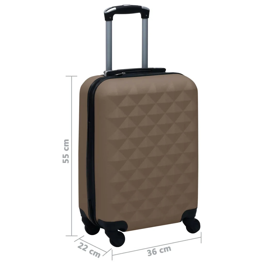 Trolley a Custodia Rigida Marrone in ABS