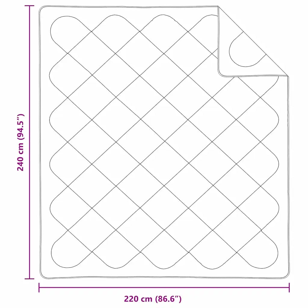 vidaXL Piumoni e Piumini Bianco 240 x 220 cm Microfibra