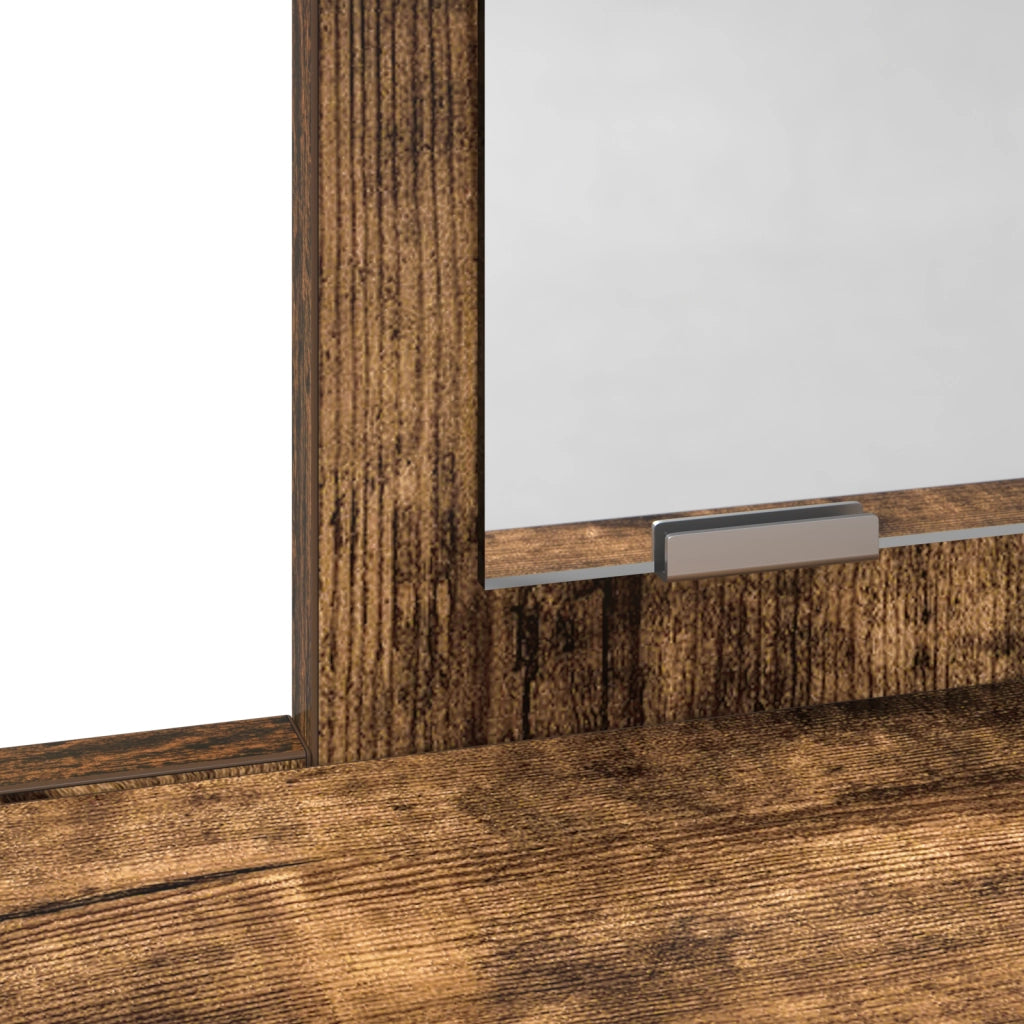 Toeletta  con cassetti in rovere affumicato 79x41x140 cm