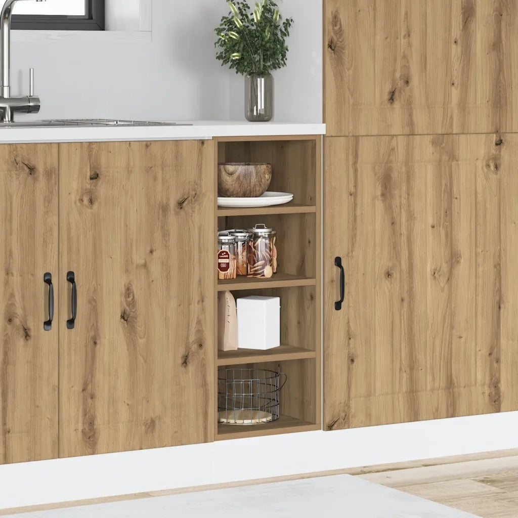 Pensile da cucina | Armadio Inferiore ¡°Riga¡± Rovere Artigianale 30x44,5x81,5 cm