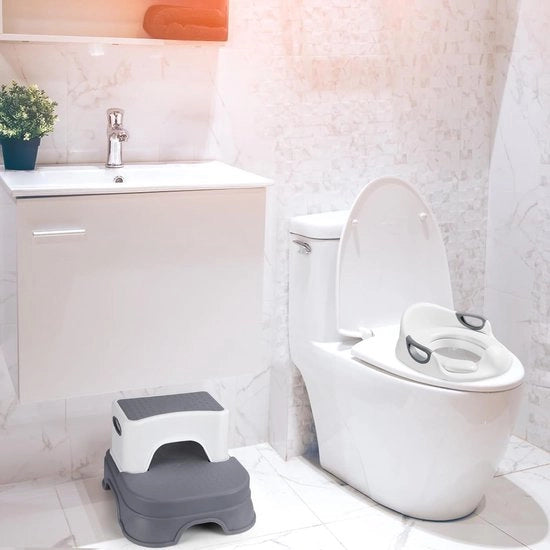 Bracciale per bambini al bagno, con protezione per la zona intorno al sedere, copertura anti-slip, adatto per l'allenamento al bagno, colore grigio