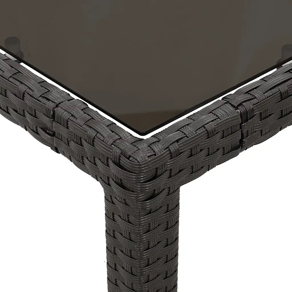 Set da Pranzo da Giardino 7 pz Nero con Cuscini in Polyrattan 3212027