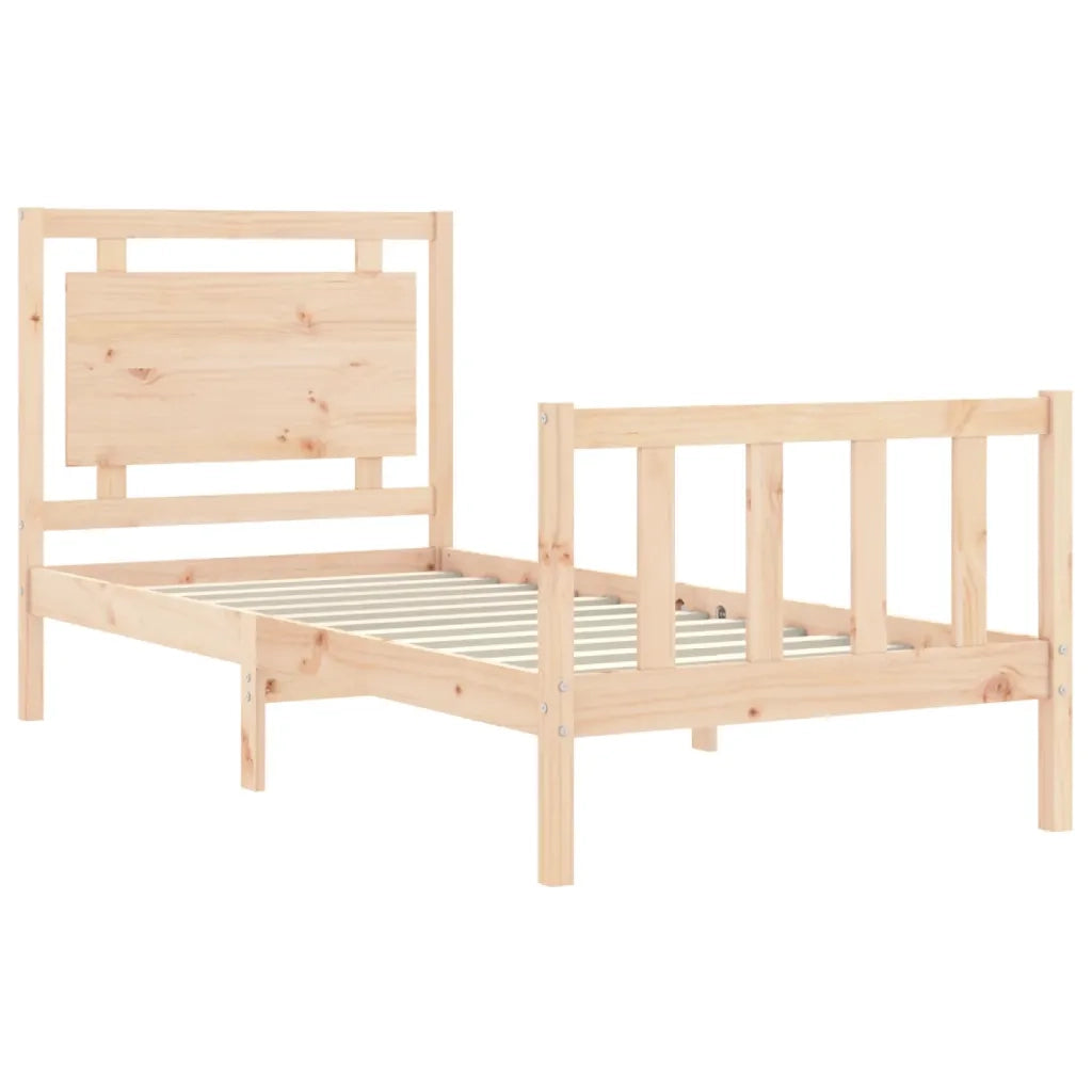 Giroletto senza Materasso-Struttura Letto 100x200 cm in Legno Massello di Pino 351513
