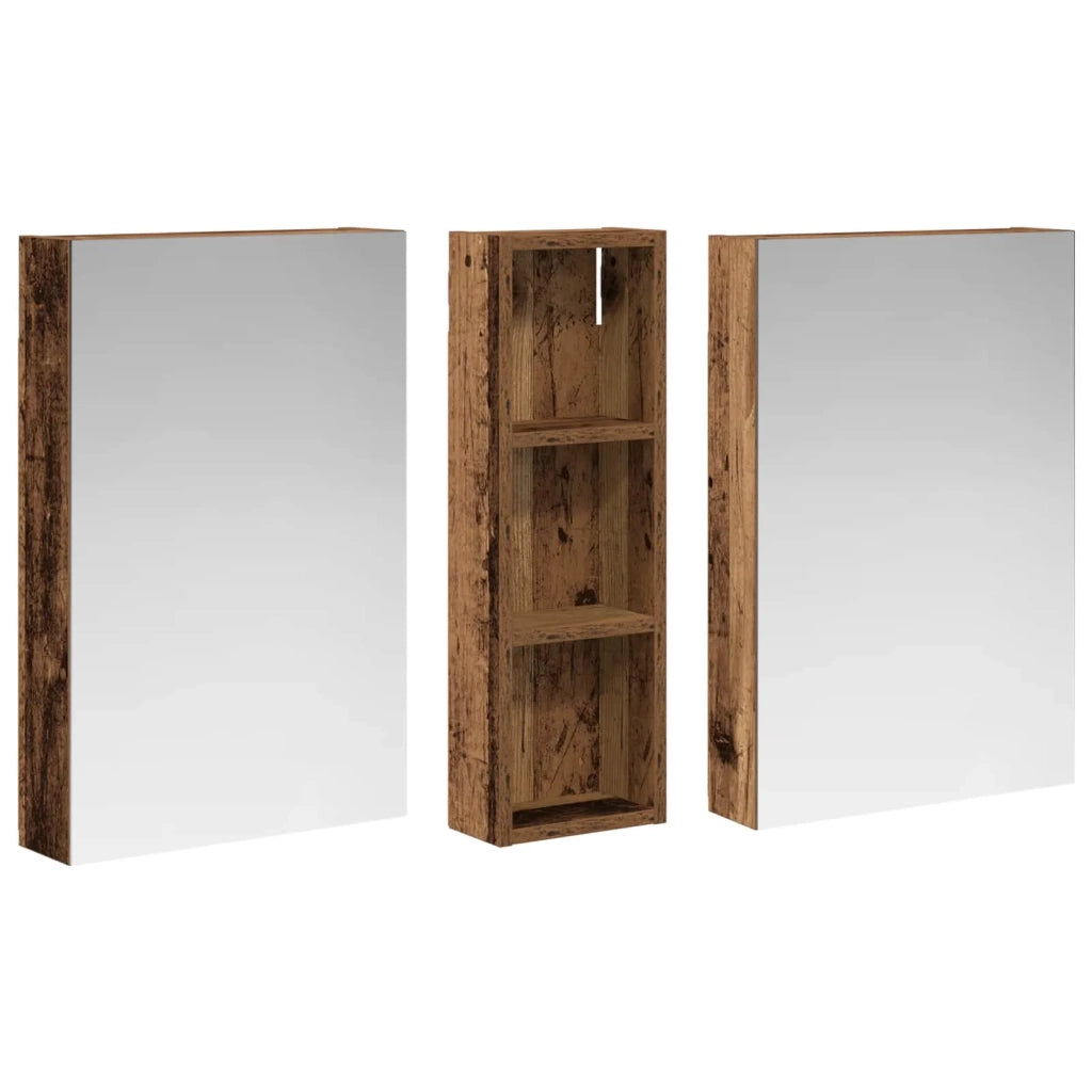 Set di Armadi da Bagno con porta 3 pcs 100 x 10,5 x 60,5 cm 3403702