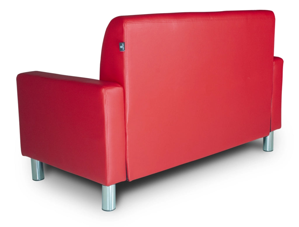 Divano 2 posti in ecopelle rosso - Charlie - DI-CHA02PU