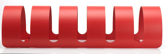 Rastelliera Portabici 5 Posti in Ferro 90x30x23 cm Belfer Bike Rack 42/PB Rosso