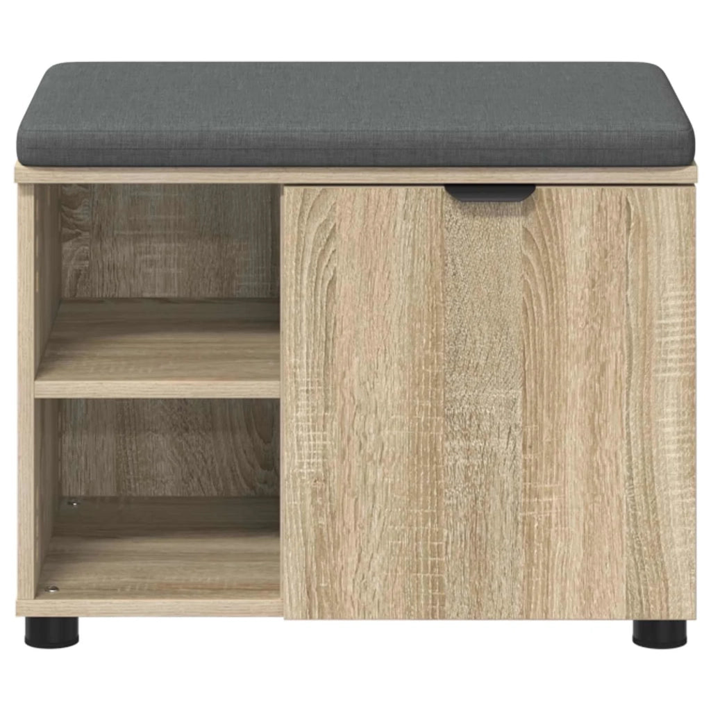 Panca per ingresso con cuscino Rovere Sonoma 60 x 38 x 46 cm 891498
