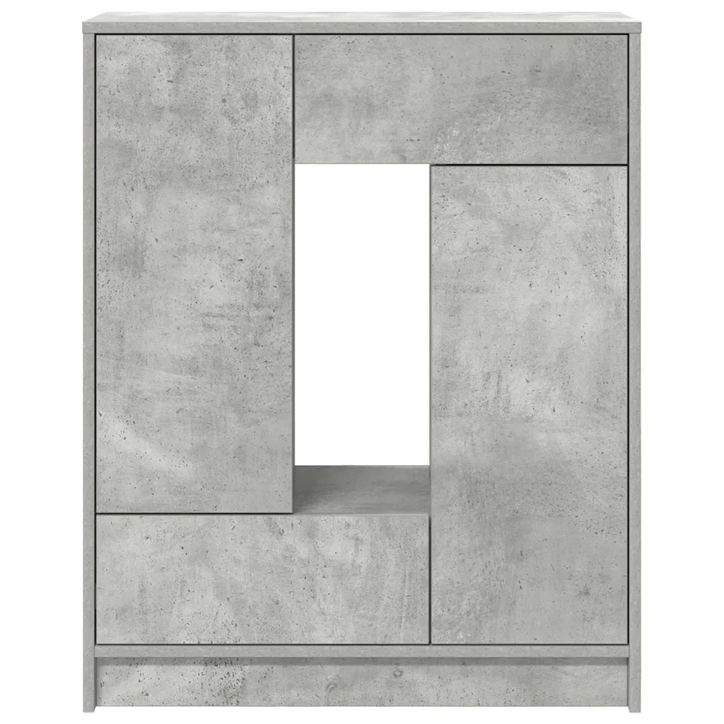 Credenza | Madia | Buffet da pranzo | Armadio da pranzo con Cassetti e Ante Grigio Cemento 73x31x90 cm