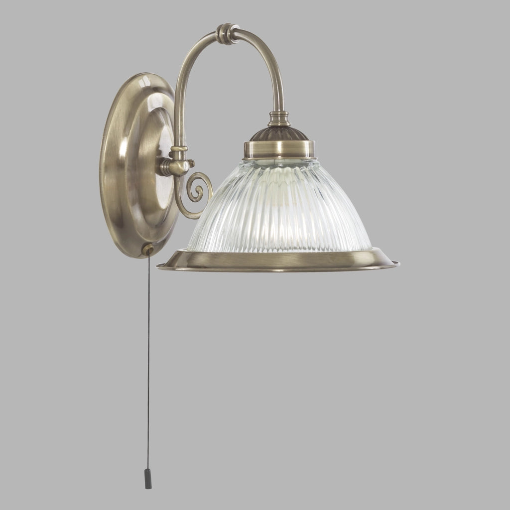 Applique Contemporanea American Dinner Acciaio Adjustable Vetro 1 Luce E27