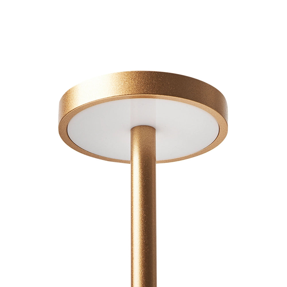 Lampada da tavolo in alluminio oro senza fili per interni e per esterni stile moderno