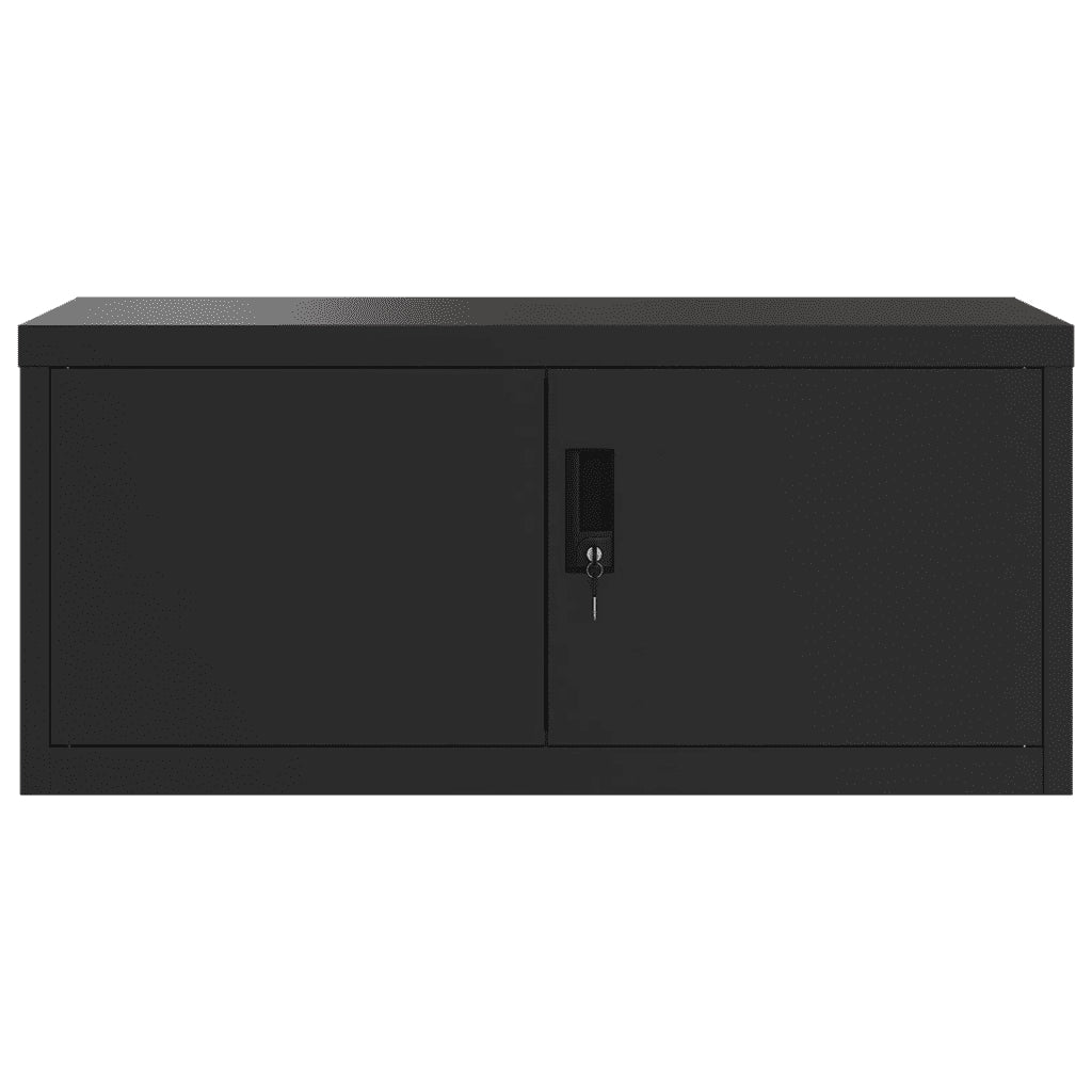 Armadio Classificatore Nero 90x40x40 cm in Acciaio