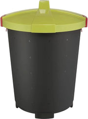 Contenitore per rifiuti con coperchio chiusura - 45 L, Progettato per risparmiare spazio e stile