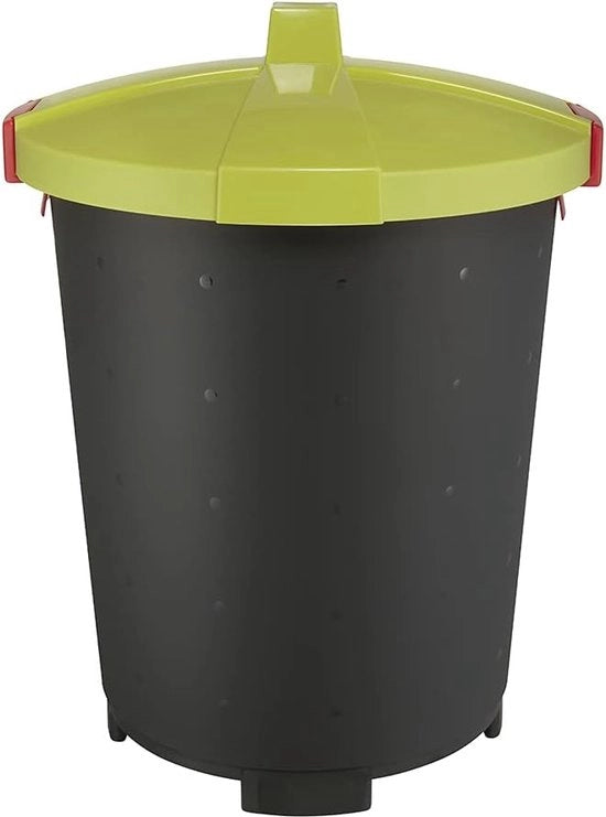 Contenitore per rifiuti con coperchio chiusura - 45 L, Progettato per risparmiare spazio e stile