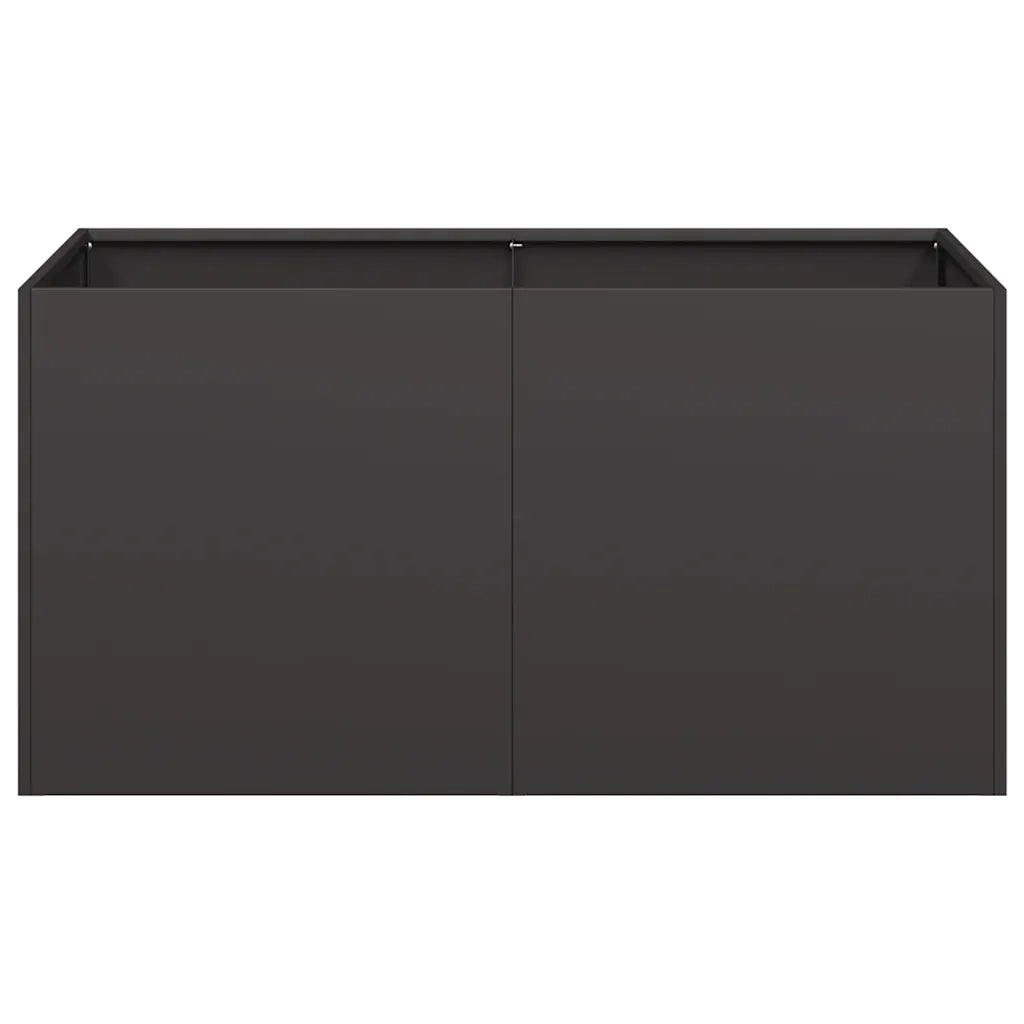 Fioriera Nera 80x40x40 cm in Acciaio Laminato a Freddo 860668