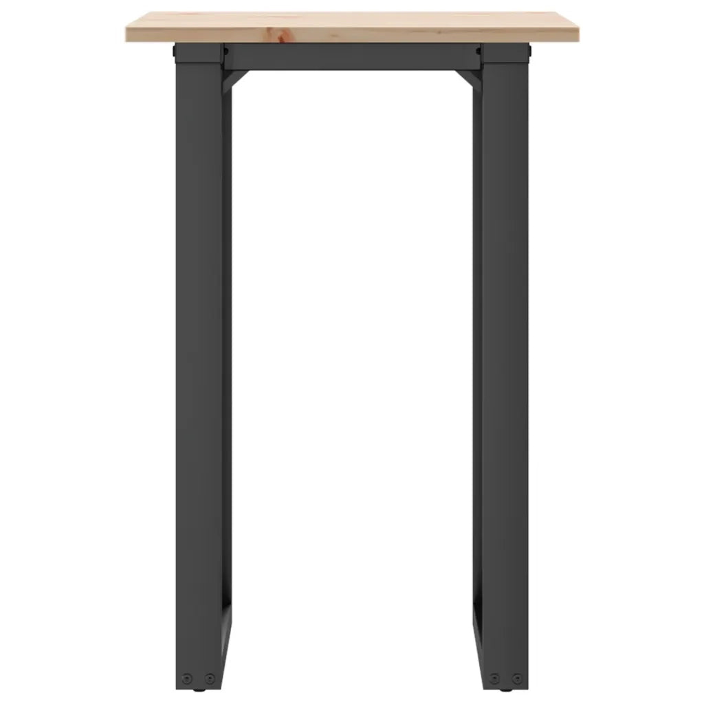 Tavolo da Pranzo Telaio a O 50x50x75 cm Legno Pino e Acciaio