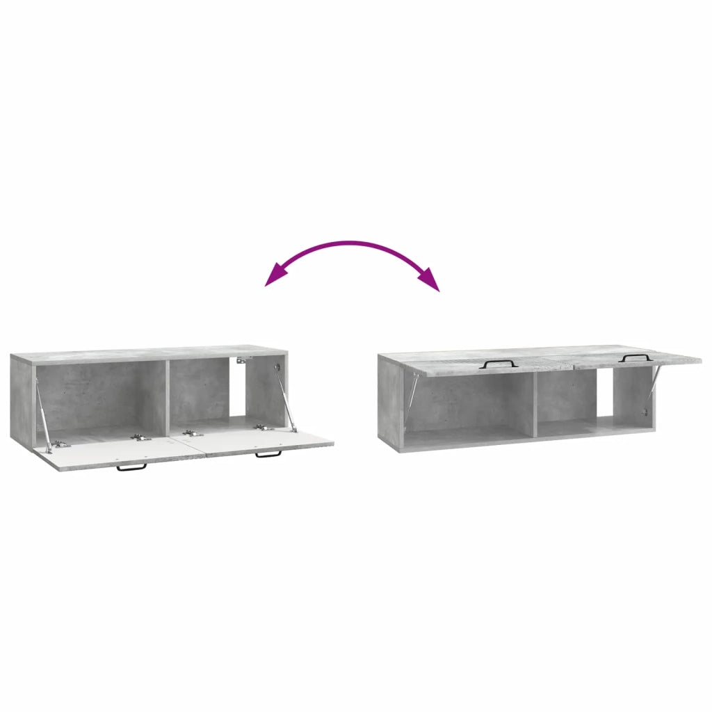 Mobile Porta TV da Muro Grigio Cemento 98 x 31 x 30 cm 898728