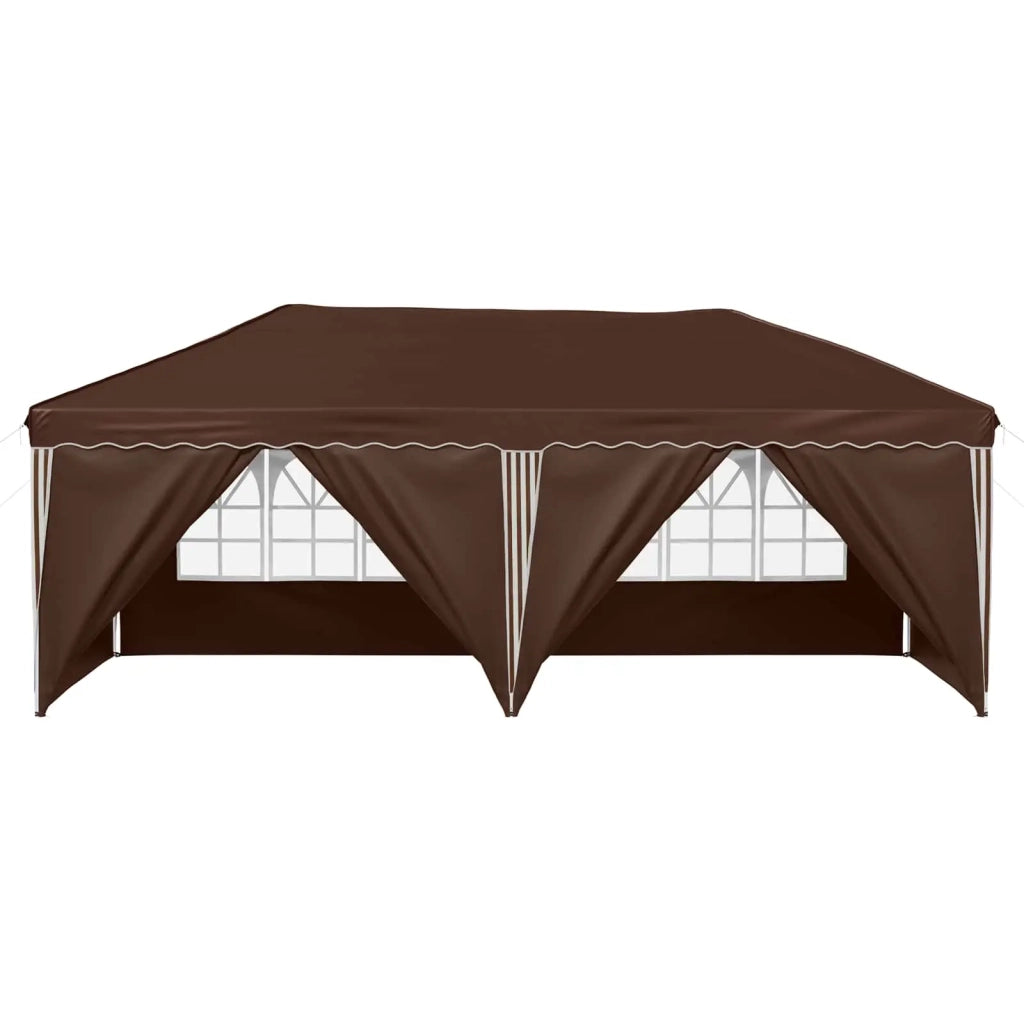 Tenda per feste a pop-up-Gazebo 575 x 288 x 245 cm Marrone