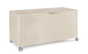 Baule Contenitore da Esterno 141,6x72x70h cm Apertura Facile e Ruote in Alluminio Ocean S Seta