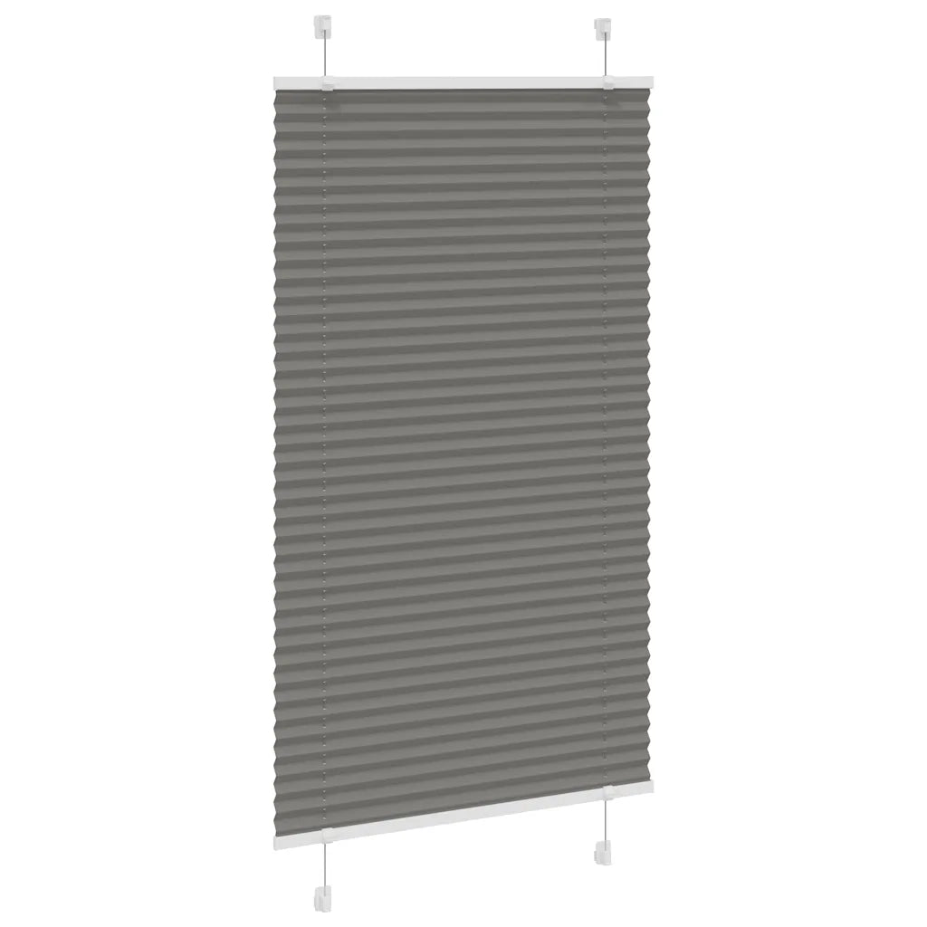 Tenda Plissettata Antracite 75x100 cm Larghezza Tessuto 74,4 cm 4015070