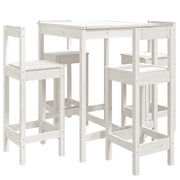 Set Bar da Giardino 5 pz | Set Salotto da Giardino Bianco in Legno Massello di Pino