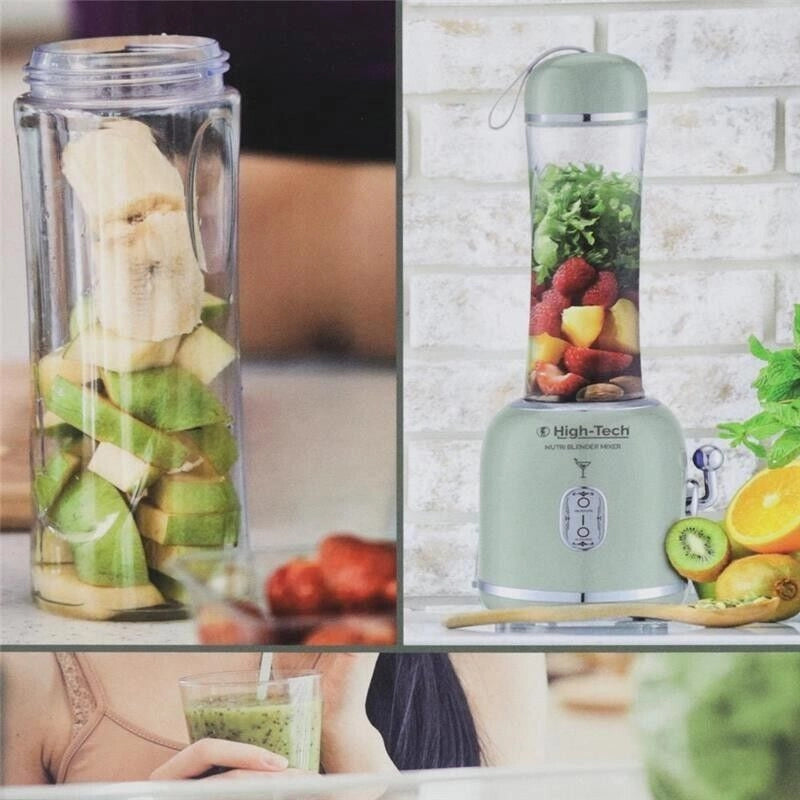 HIGH-TECH FRULLATORE DA 300 WCAPIENZA 600ML CON MINI BULLET SPORTIVO VERDE