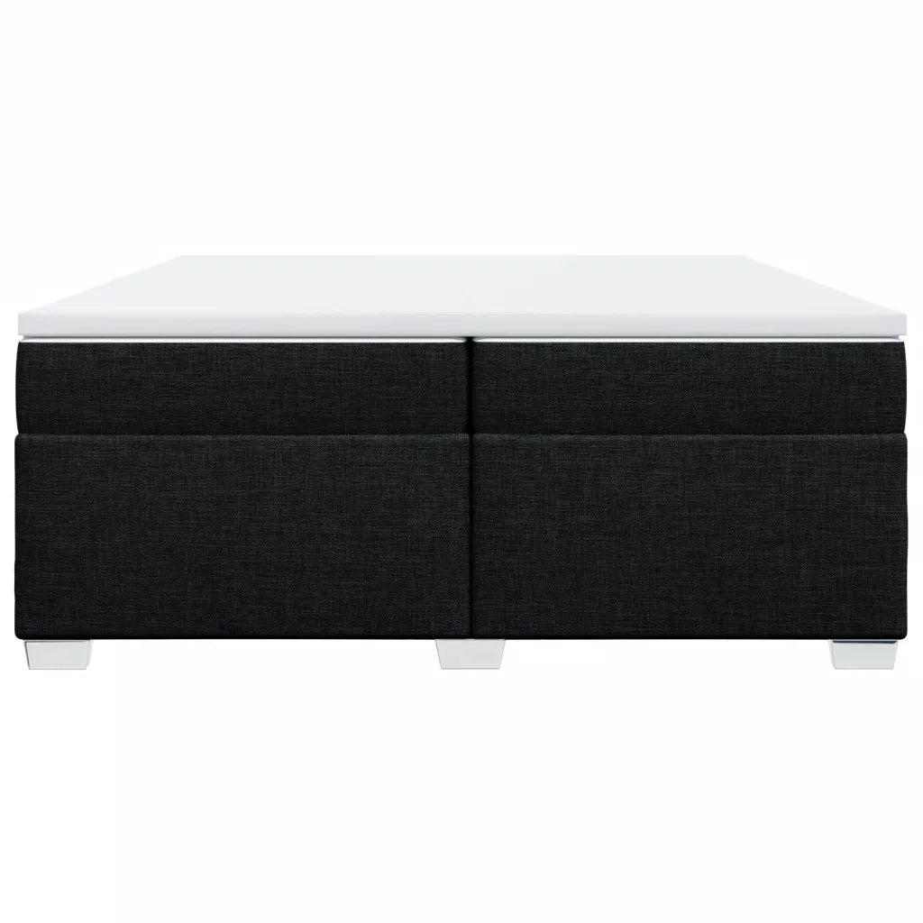 Giroletto a Molle con Materasso Nero 200x200 cm in Tessuto 3285160