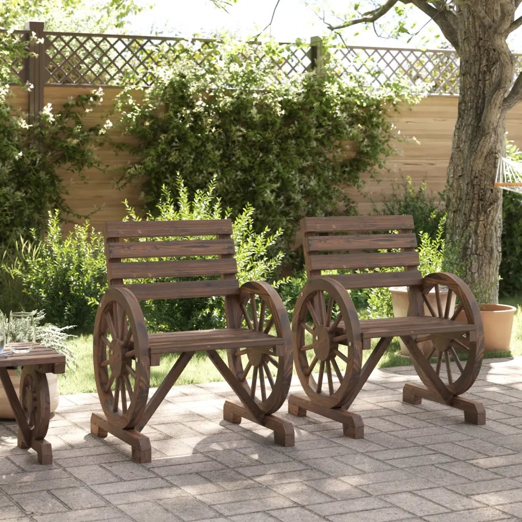 Sedie da Giardino 2 pz | Sedie da Esterno 58x58x78,5 cm in Legno Massello di Abete