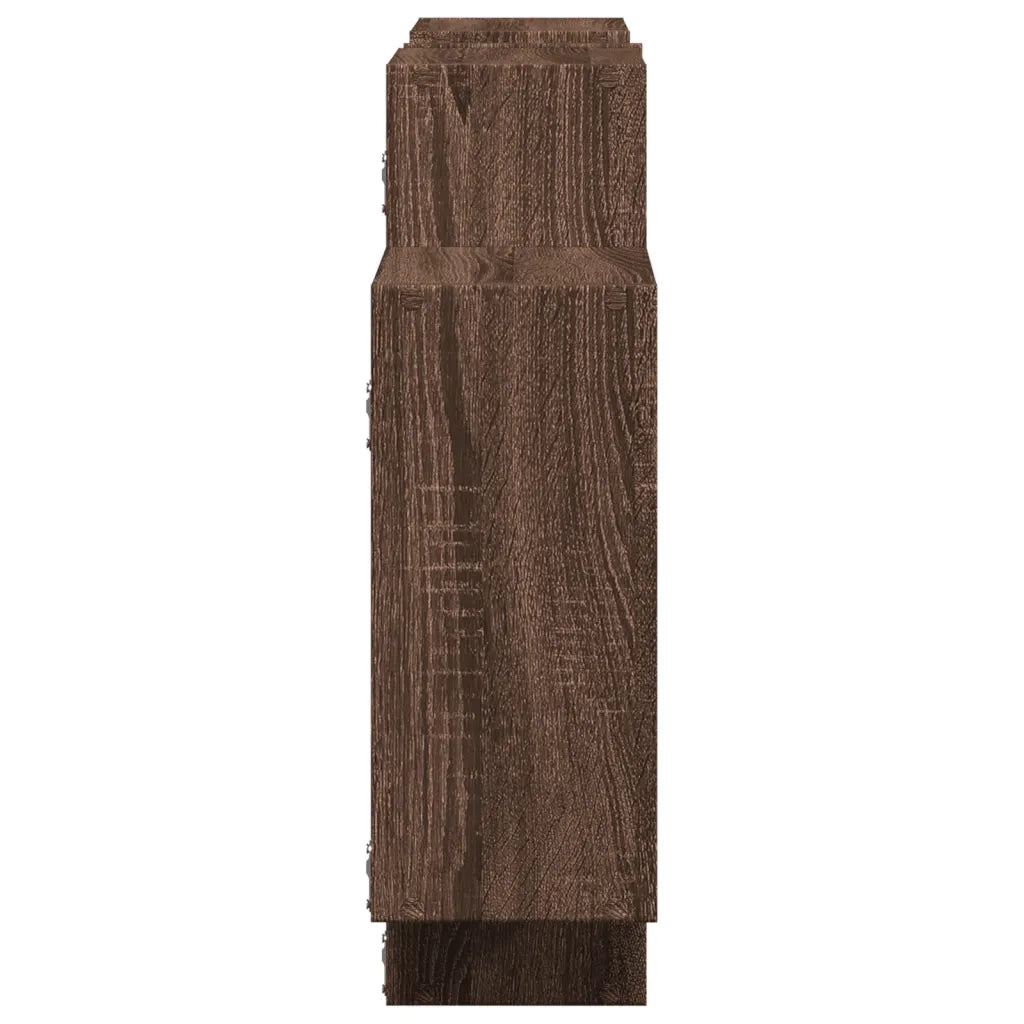 vidaXL Scaffale a Parete Rovere Marrone 159x18x65 cm in Truciolato