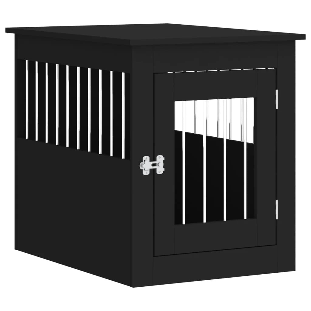 Mobile per trasportino per cani 55 x 75 x 65 cm in legno ingegnerizzato nero 02_0043357