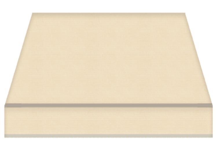 Tenda da Sole a Bracci Estensibili Tempotest Para', col. Beige 15/1, Largh. 3,6m x Sporgenza 2.85m con Mantovana Ondulata - Arganello Destro