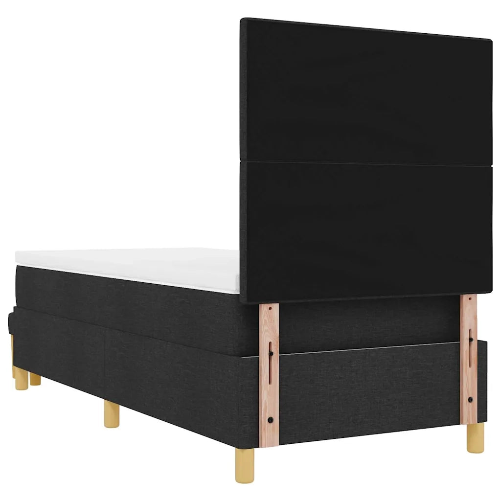 Letto a molle con cuscino Nero 200 x 100 cm Tessuto 3344277