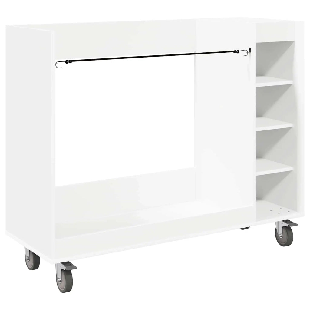 Armadio per Golf con ruota Tinta unita Bianco 120 x 45 x 98 cm