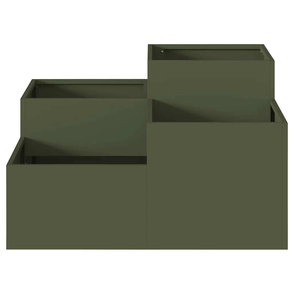Vaso da giardino Oliver verde 100 x 100 x 48 cm Acciaio