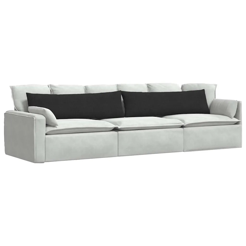 Cuscini da Divano 2 pcs Nero 145 x 40 cm Tessuto