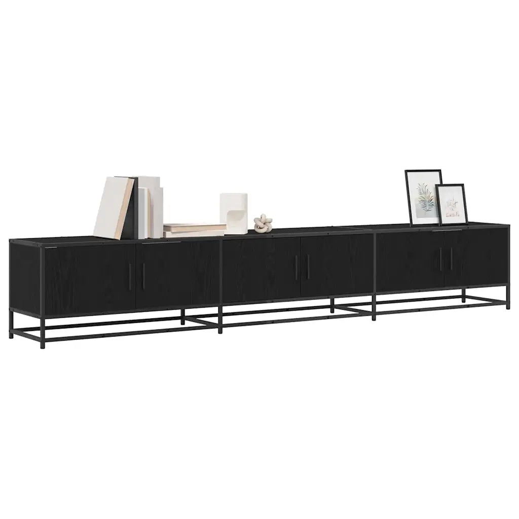 vidaXL Mobile TV Rovere nero 240 x 35 x 41 cm Legno multistrato
