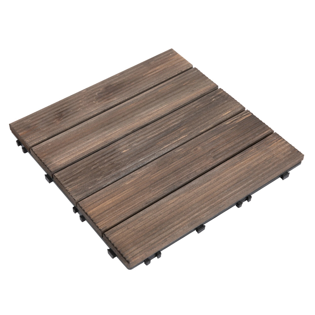 Pavimento in Legno per Esterni ¨C zephmum ¨C 27 Pezzi 30x30x2.5 cm