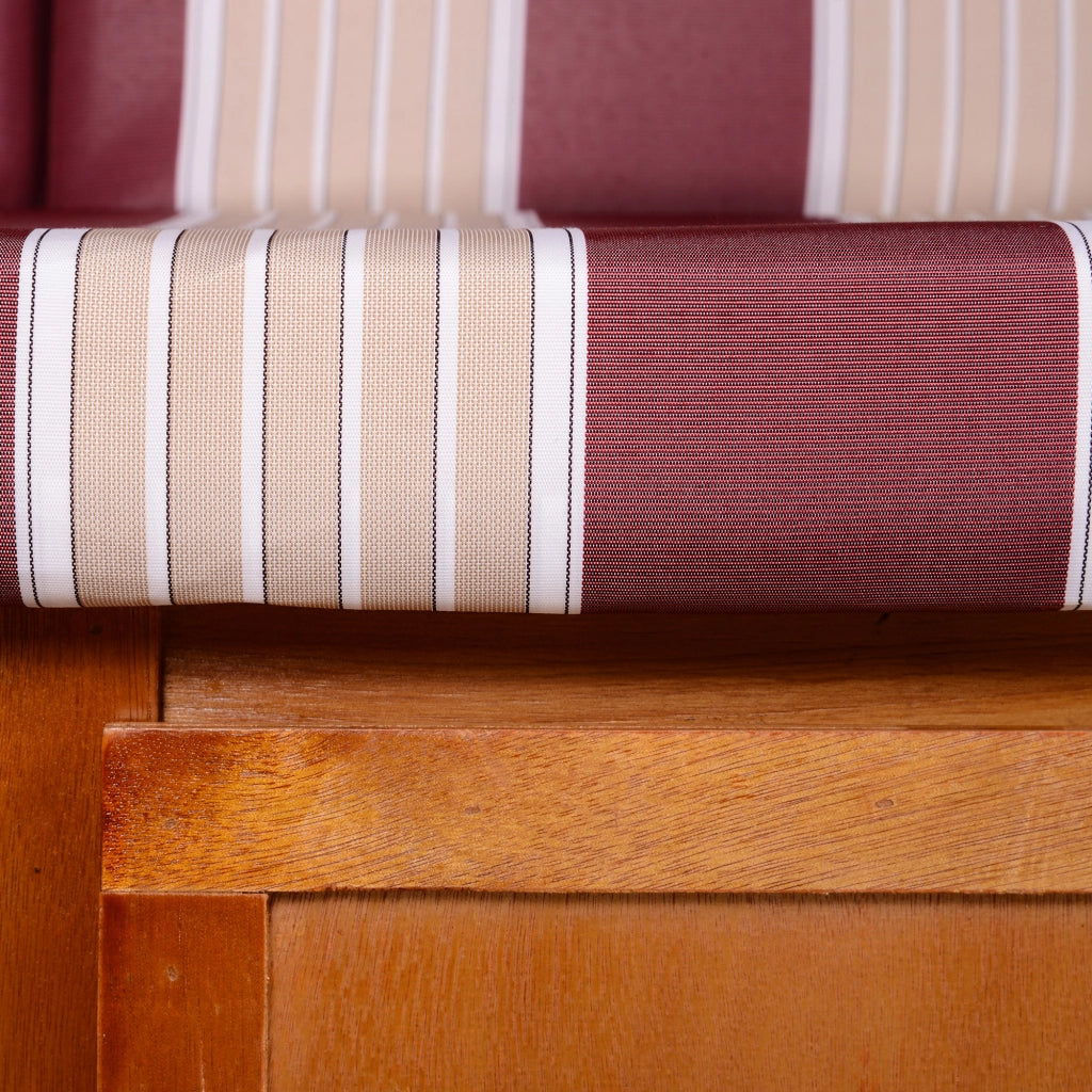 Poltrona da giardino in legno con poggiapiedi ¨C zephmum ¨C Rosso e bianco